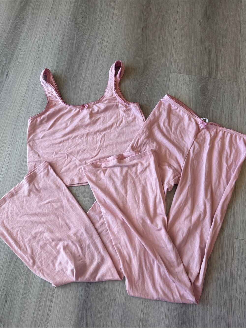 SETACTIVE Women's Pink Cotton Tank & Pajama Pant Sleep Set
